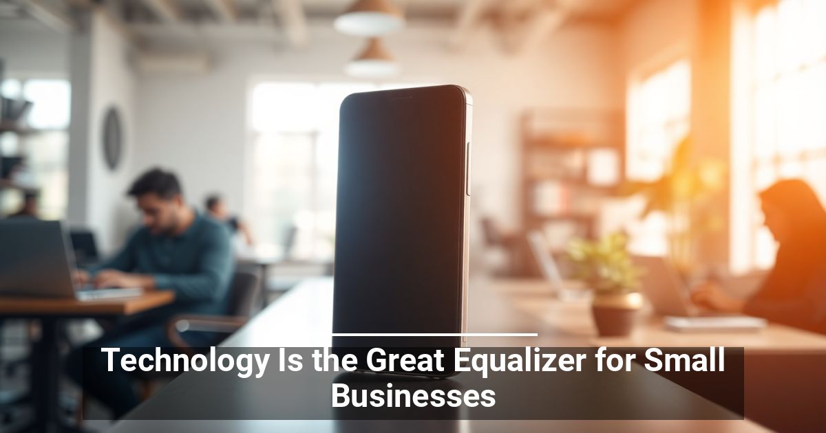 Technology Is the Great Equalizer for Small Businesses